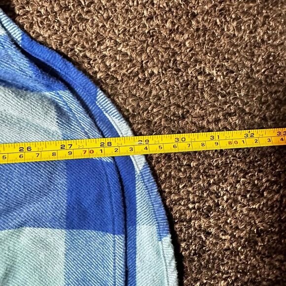 L.L. Bean Blue & White Buffalo Plaid Flannel Shirt – Size 2X - Picture 6 of 6